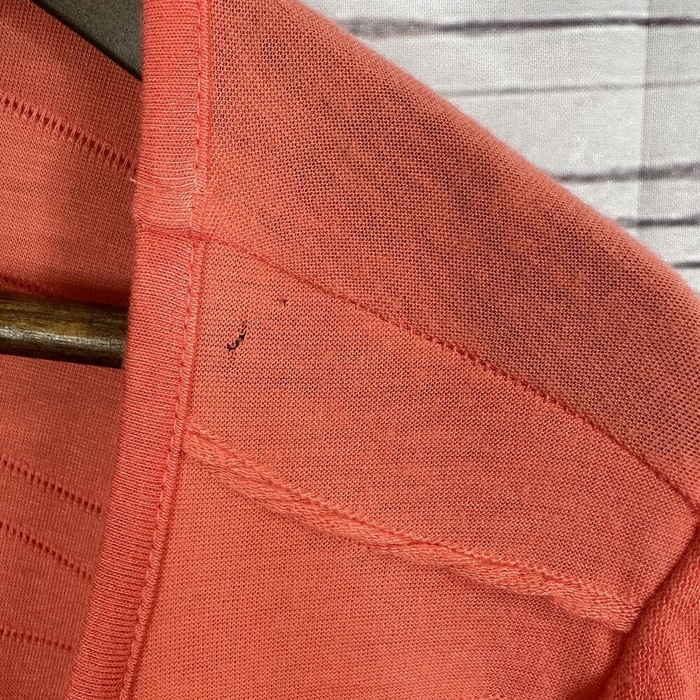 Soft Surroundings Tee Shirt Top Womens Large Orange Salmon Textured - Picture 5 of 12